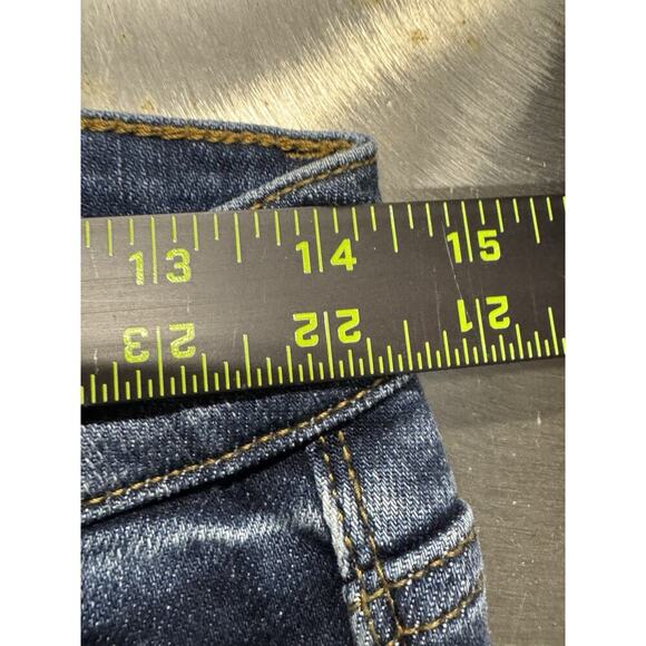 Judy Blue Jeans Womens 5 / 27 Blue Skinny Fit Button Distressed Denim Preppy - Picture 12 of 16